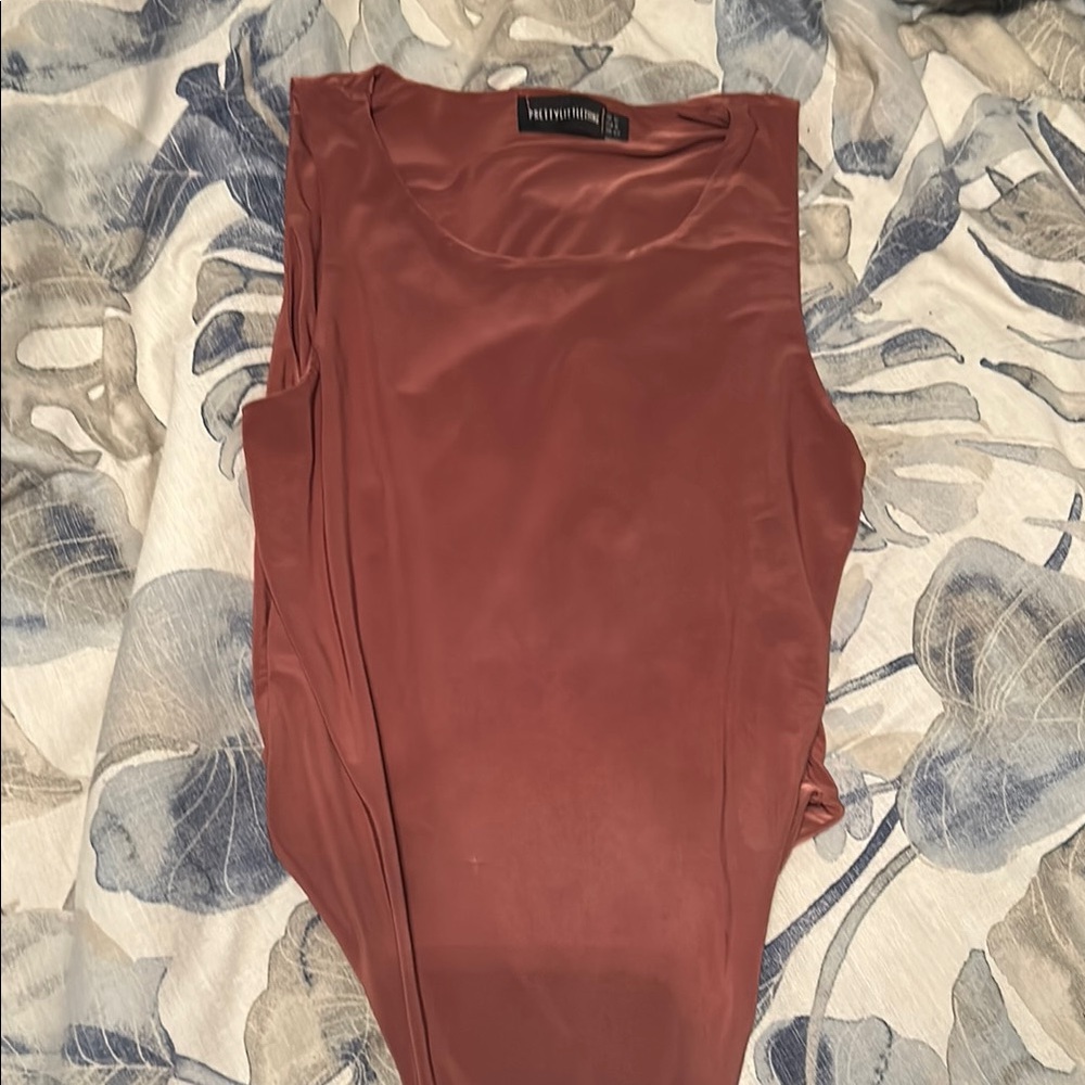 Pretty Little Thing Mauve Sleeveless Bodysuit